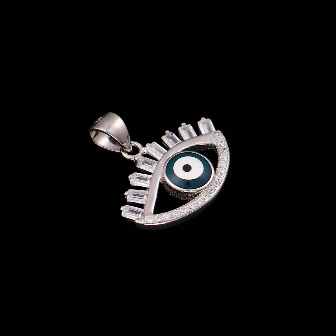 Evil Eye Baguette Pendant Chain