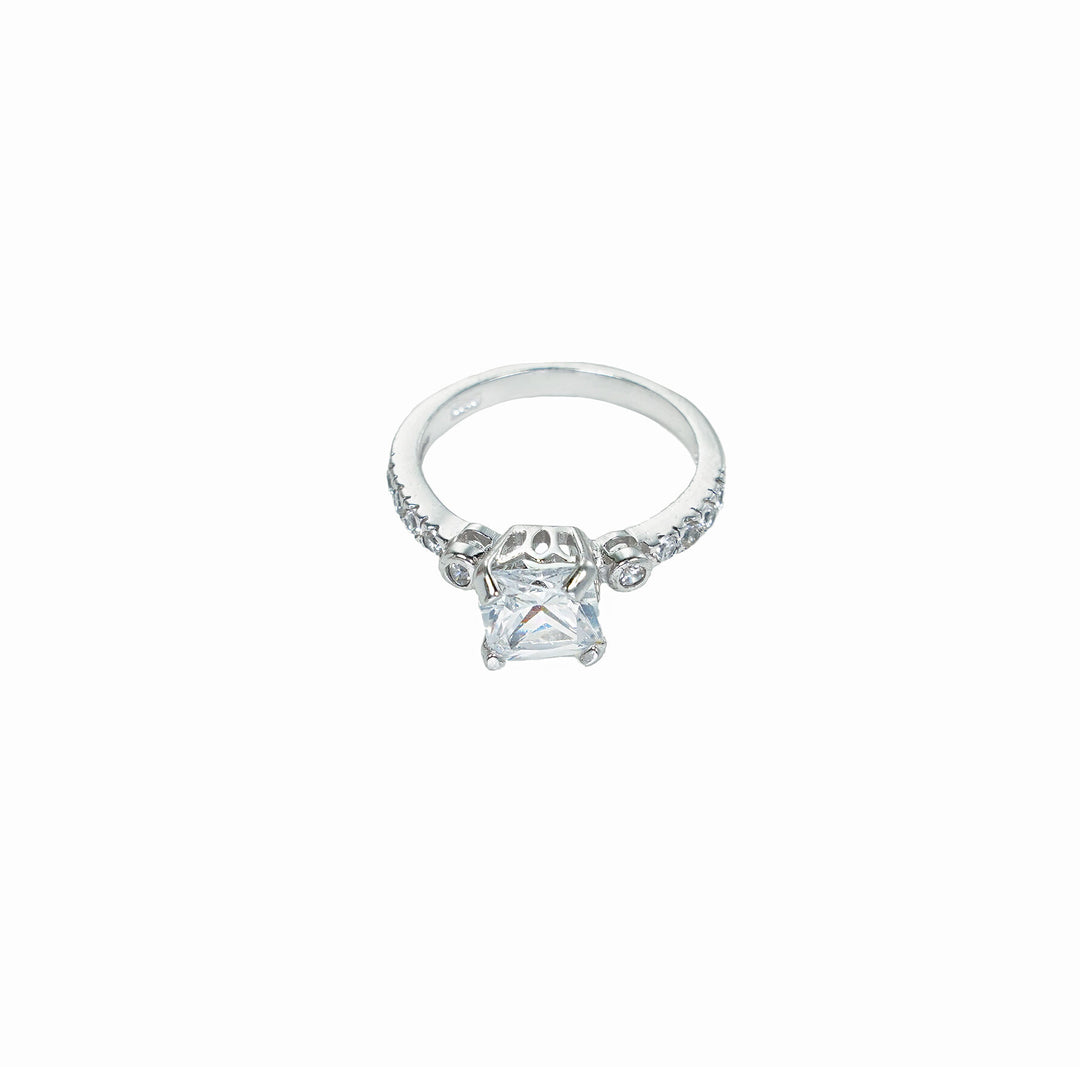 Square zircon ring