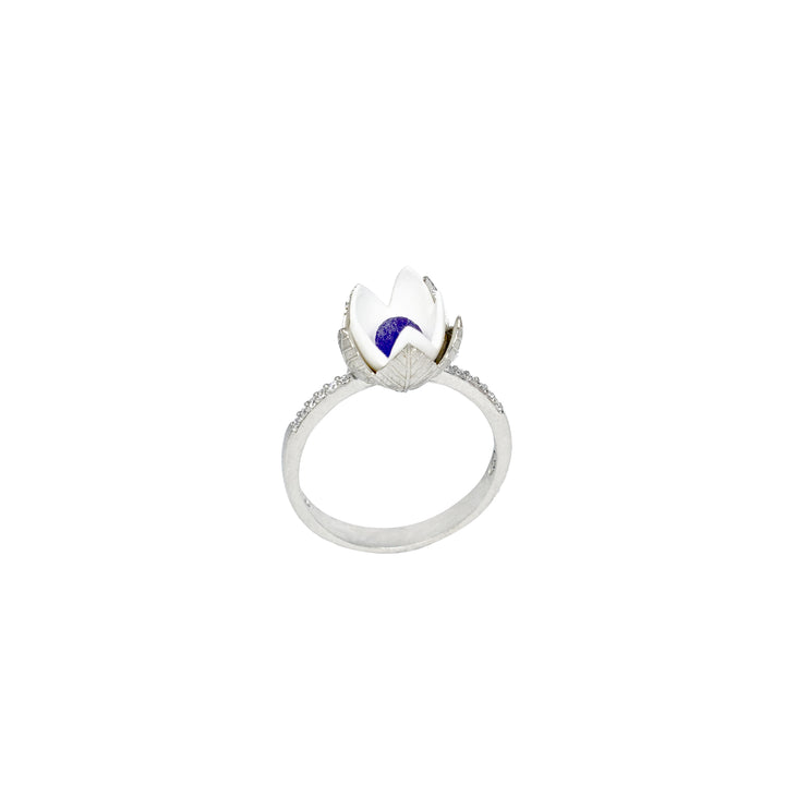 Blue lotus ring