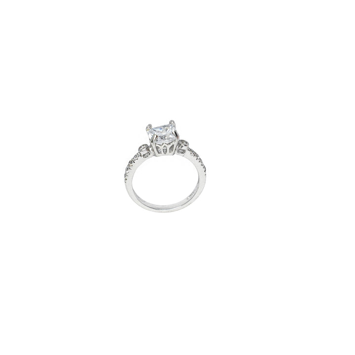 Square zircon ring