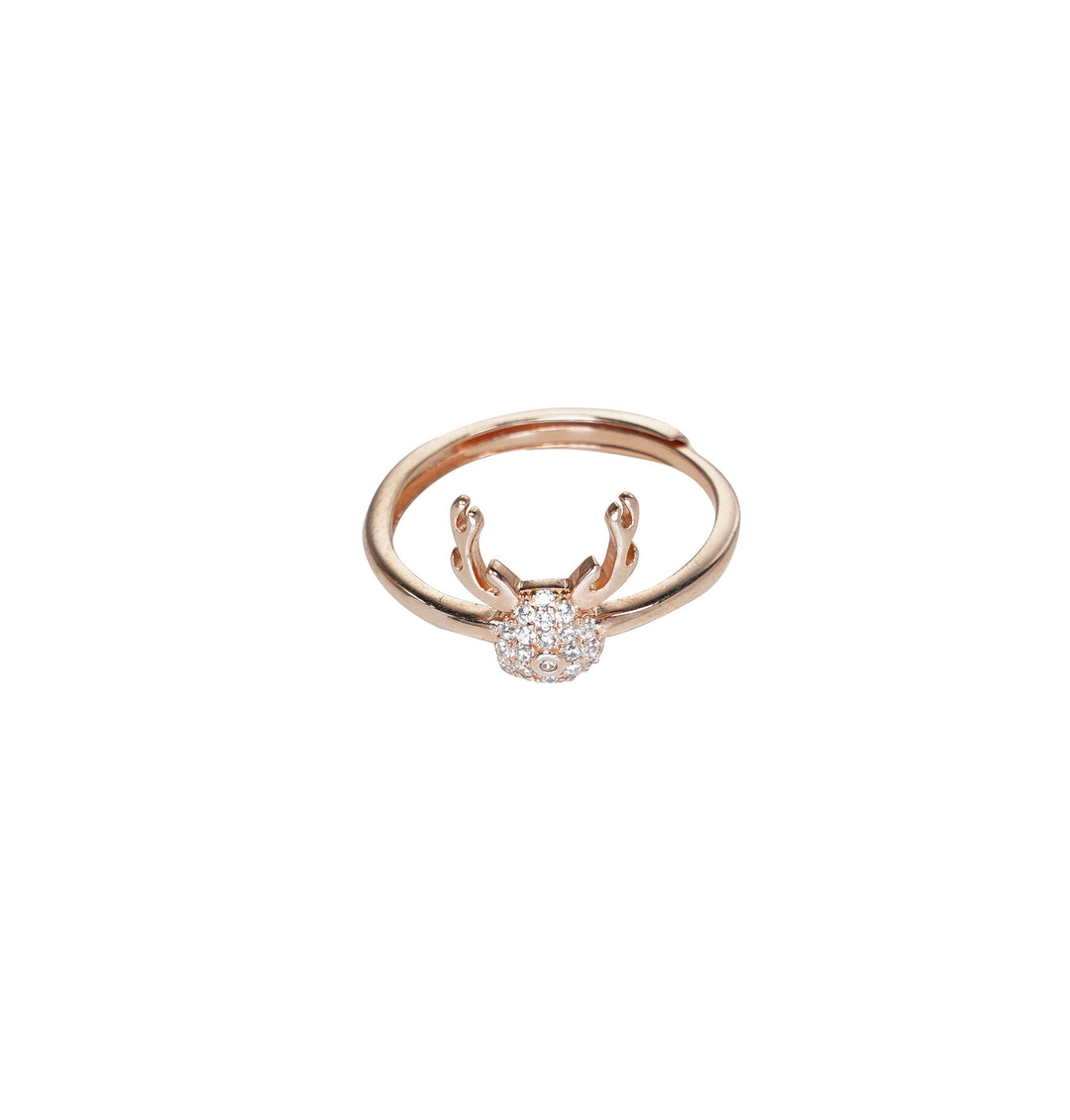 Reindeer rose gold ring