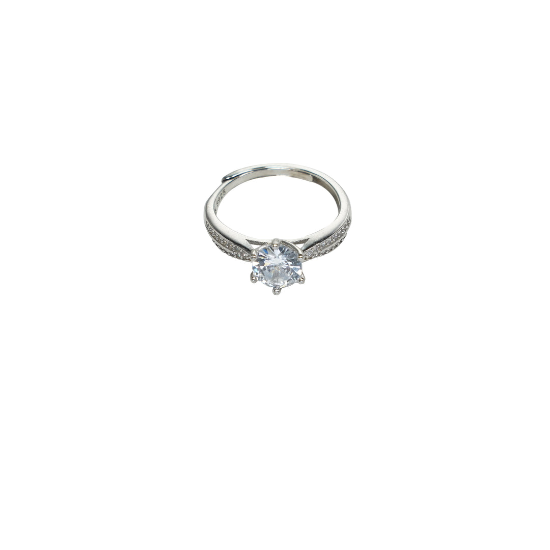 Zircon solitaire ring