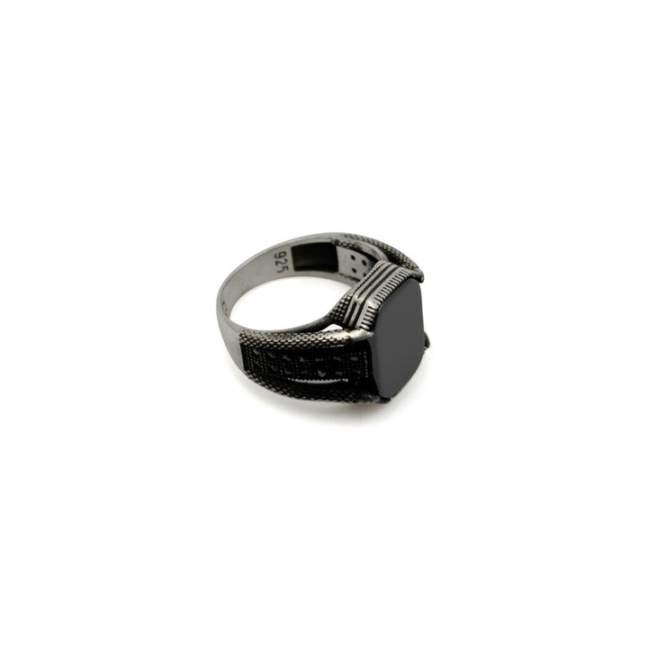 Black octagon ring