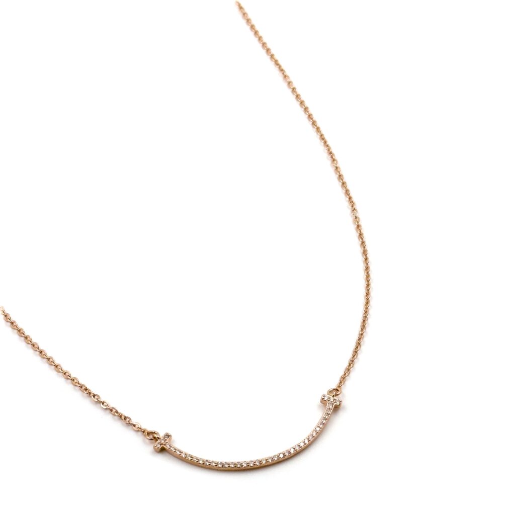Rose Gold Smiley Necklace