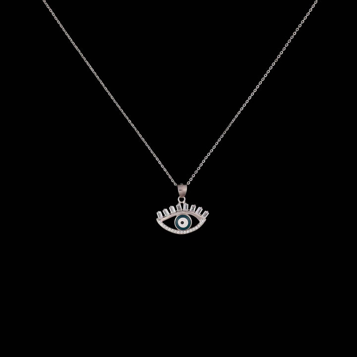 Evil Eye Baguette Pendant Chain