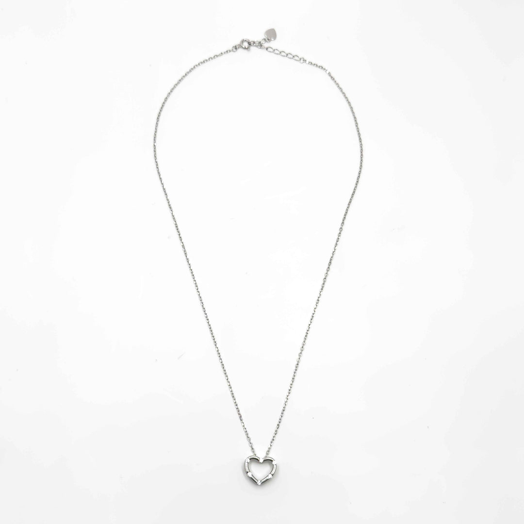 Heart of Rhodium Pendant Chain