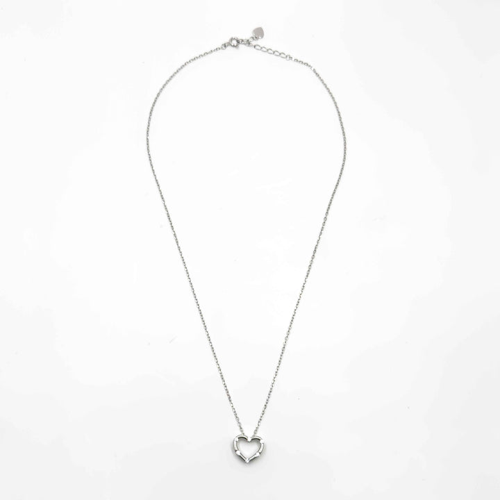 Heart of Rhodium Pendant Chain