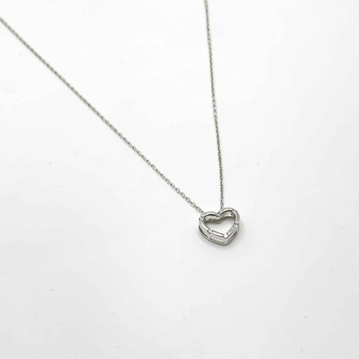 Heart of Rhodium Pendant Chain