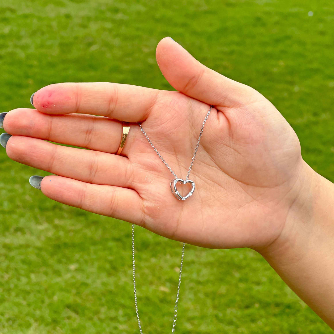 Heart of Rhodium Pendant Chain