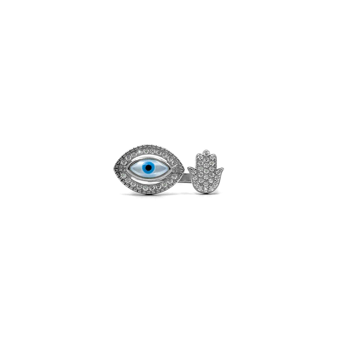 Evil Eye Hamsa Ring