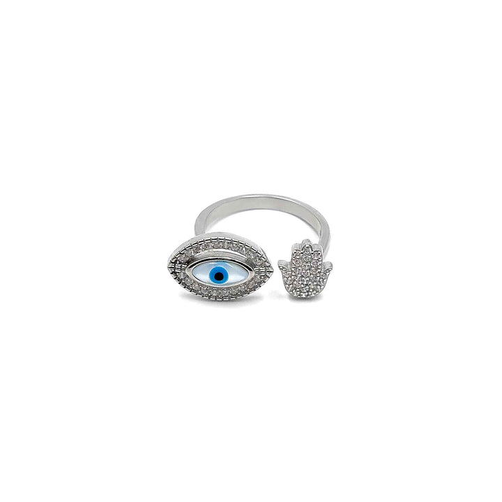 Evil Eye Hamsa Ring