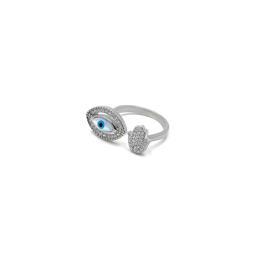 Evil Eye Hamsa Ring